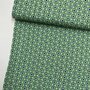COUPON 190 CM  TOPTEX - Groene blauwe margrietjes  - VISCOSE metallic 