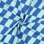 COUPON 80 CM Verhees - Mint/Blue Check - SOFT SWEAT