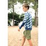 COUPON 80 CM Verhees - Mint/Blue Check - SOFT SWEAT