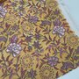 Yellow Dianthus  - Indiase Blokprint Katoen