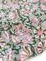 Mint Big Flower - Indiase Blokprint Katoen
