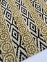 Ochre Flowers Stripe - Indiase Blokprint Katoen