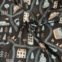 COUPON 45CM Hilco - Cars Grey FRENCH TERRY - OEKO-TEX
