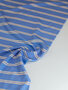 COUPON 70 CM meetMilk - Bright Blue striped Derby Ribbed Jersey TENCEL™ Modal vezels