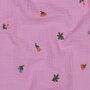 Verhees GOTS - Embroidery Flowers Light Pink - Double Gauze 