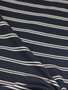 COUPON 100cm meetMilk - Dark Navy striped Derby Ribbed Jersey TENCEL™ Modal vezels