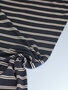 COUPON 100cm meetMilk - Dark Navy striped Derby Ribbed Jersey TENCEL™ Modal vezels