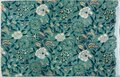 Aqua Teal Mixed Flowers - Indiase Blokprint Katoen