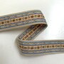 COUPON 180 CM Sierband Fantasy Woven Ecru - Lavender - Olive - Salmon 25mm