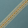 COUPON 180 CM Sierband Fantasy Woven Ecru - Lavender - Olive - Salmon 25mm