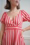 COUPON 165cm Lise Tailor - Poppy Stripe Viscose - OEKO-TEX® STeP & FSC