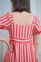 COUPON 165cm Lise Tailor - Poppy Stripe Viscose - OEKO-TEX® STeP & FSC