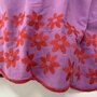 COUPON 110cm Verhees - Red Purple Flowers Embroidery - COTTON ONE SIDE 