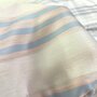 DEADSTOCK Blue Pink White Stripes VISCOSE SATIJN