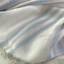 DEADSTOCK Blue Pink White Stripes VISCOSE SATIJN