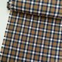 DEADSTOCK Camel Blue Blocks COTTON TWEED TWILL
