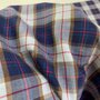 DEADSTOCK Scottish Check Blue Red COTTON TWEED TWILL