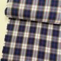 DEADSTOCK Scottish Check Blue Red COTTON TWEED TWILL