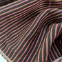 DEADSTOCK Black Red Orange Bright Striped JACQUARD 