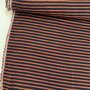 DEADSTOCK Black Red Orange Bright Striped JACQUARD 