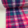 Hilco - Purple Neon Pink Pop Check Mantelstof WOL