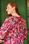 COUPON 230 CM Atelier Jupe - Fuchsia Green Flowers VISCOSE OEKO-TEX