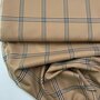 DEADSTOCK Camel Check COTTON SILK
