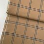 DEADSTOCK Camel Check COTTON SILK