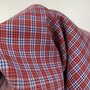 DEADSTOCK Classic Red Blue Squared COTTON