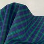 DEADSTOCK Dark Green Blue Checked COTTON