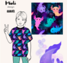 COUPON 65CM Mieli Design - Axolotl JERSEY (organic)