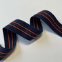 COUPON 200 CM Ansje - Fold over light 20mm - Marine/Orange
