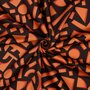 COUPON 125 CM Verhees - Geometric Dark Brown KATOENSATIJN 